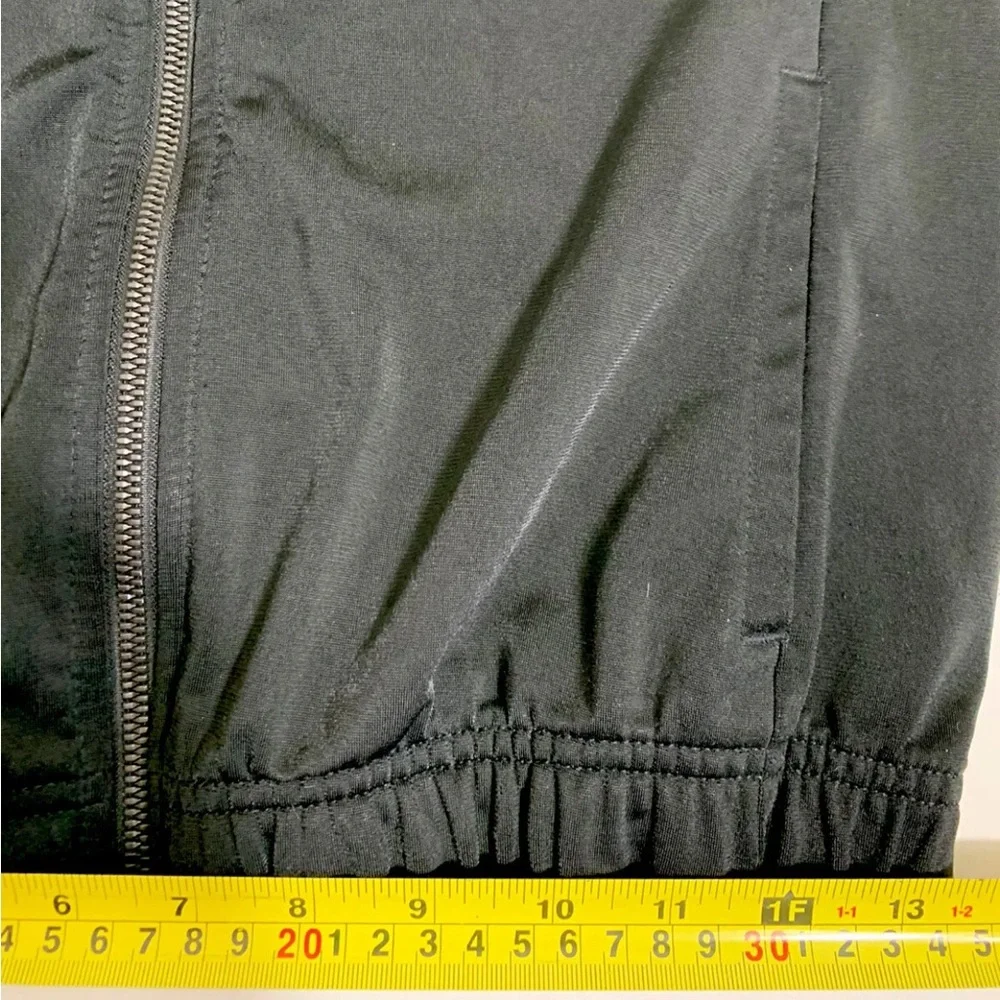 Adidas Jacket Women Small Black White Track Stripes Athletic Sports Zip Casual - Picture 9 of 12